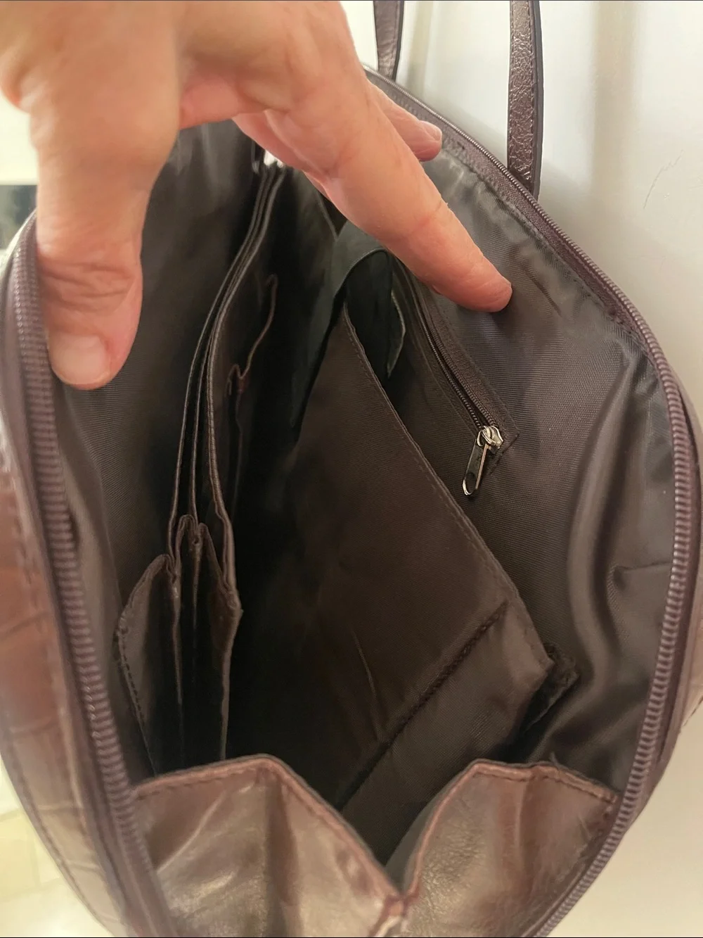 Coldwater Creek Classic Brown Woven Computer  Bag - Women's Shoulder Bag